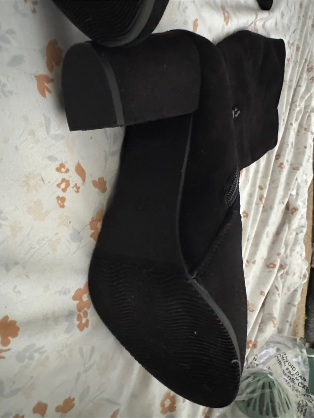 Black Over-the-Knee Block Heel Boots
